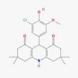 9-(3-chloro-4-hydroxy-5-methoxyphenyl)-3,3,6,6-tetramethyl-3,4,6,7,9,10-hexahydroacridine-1,8(2H,5H)-dione