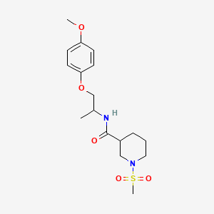 molecular formula C17H26N2O5S B4455366 N-[2-(4-methoxyphenoxy)-1-methylethyl]-1-(methylsulfonyl)-3-piperidinecarboxamide 