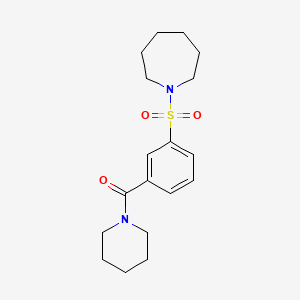 molecular formula C18H26N2O3S B4455367 1-{[3-(1-piperidinylcarbonyl)phenyl]sulfonyl}azepane 