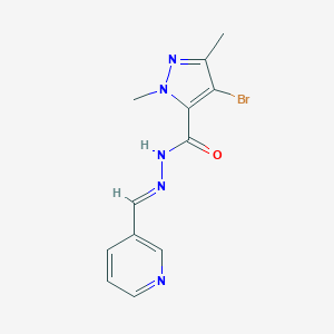 4-bromo-1,3-dimethyl-N'-(3-pyridinylmethylene)-1H-pyrazole-5-carbohydrazide