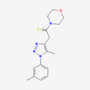 4-{2-[5-methyl-1-(3-methylphenyl)-1H-1,2,3-triazol-4-yl]ethanethioyl}morpholine