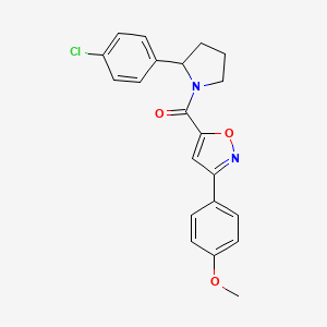 5-{[2-(4-chlorophenyl)-1-pyrrolidinyl]carbonyl}-3-(4-methoxyphenyl)isoxazole