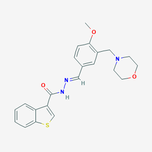 N'-[4-methoxy-3-(4-morpholinylmethyl)benzylidene]-1-benzothiophene-3-carbohydrazide