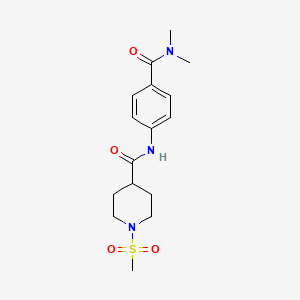 N-{4-[(dimethylamino)carbonyl]phenyl}-1-(methylsulfonyl)-4-piperidinecarboxamide