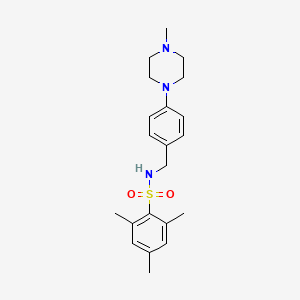 2,4,6-trimethyl-N-[4-(4-methyl-1-piperazinyl)benzyl]benzenesulfonamide