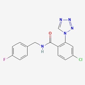 4-chloro-N-(4-fluorobenzyl)-2-(1H-tetrazol-1-yl)benzamide