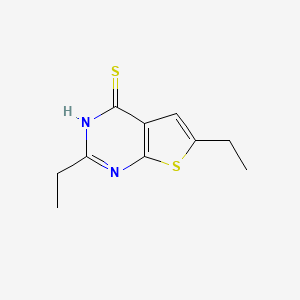 molecular formula C10H12N2S2 B4455420 2,6-diethylthieno[2,3-d]pyrimidine-4(3H)-thione 