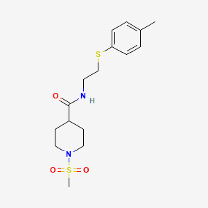 1-METHANESULFONYL-N-{2-[(4-METHYLPHENYL)SULFANYL]ETHYL}PIPERIDINE-4-CARBOXAMIDE