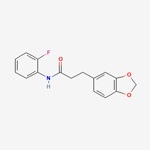 3-(2H-1,3-benzodioxol-5-yl)-N-(2-fluorophenyl)propanamide