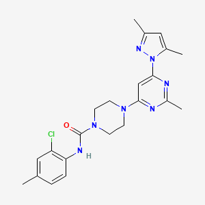 N-(2-chloro-4-methylphenyl)-4-[6-(3,5-dimethyl-1H-pyrazol-1-yl)-2-methyl-4-pyrimidinyl]-1-piperazinecarboxamide