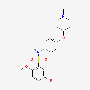 5-fluoro-2-methoxy-N-{4-[(1-methyl-4-piperidinyl)oxy]phenyl}benzenesulfonamide