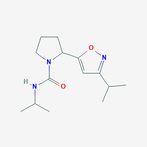 N-(Propan-2-YL)-2-[3-(propan-2-YL)-1,2-oxazol-5-YL]pyrrolidine-1-carboxamide