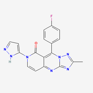 9-(4-fluorophenyl)-2-methyl-7-(1H-pyrazol-5-yl)pyrido[4,3-d][1,2,4]triazolo[1,5-a]pyrimidin-8(7H)-one