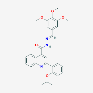 molecular formula C29H29N3O5 B445545 2-(2-isopropoxyphenyl)-N'-(3,4,5-trimethoxybenzylidene)-4-quinolinecarbohydrazide 