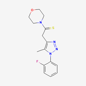 4-{2-[1-(2-fluorophenyl)-5-methyl-1H-1,2,3-triazol-4-yl]ethanethioyl}morpholine