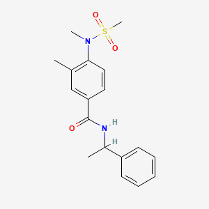 3-methyl-4-[methyl(methylsulfonyl)amino]-N-(1-phenylethyl)benzamide