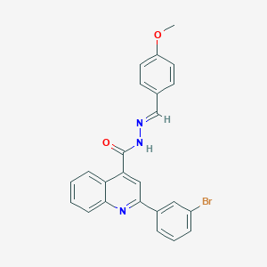 molecular formula C24H18BrN3O2 B445548 2-(3-bromophenyl)-N'-(4-methoxybenzylidene)-4-quinolinecarbohydrazide 