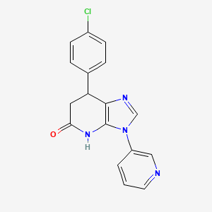 7-(4-chlorophenyl)-3-(3-pyridinyl)-3,4,6,7-tetrahydro-5H-imidazo[4,5-b]pyridin-5-one