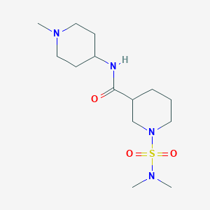 molecular formula C14H28N4O3S B4455532 1-[(dimethylamino)sulfonyl]-N-(1-methyl-4-piperidinyl)-3-piperidinecarboxamide 