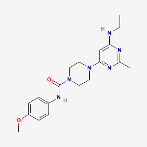 4-[6-(ethylamino)-2-methyl-4-pyrimidinyl]-N-(4-methoxyphenyl)-1-piperazinecarboxamide