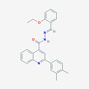 molecular formula C27H25N3O2 B445554 2-(3,4-dimethylphenyl)-N'-(2-ethoxybenzylidene)-4-quinolinecarbohydrazide 