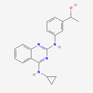 molecular formula C19H20N4O B4455542 1-(3-{[4-(cyclopropylamino)-2-quinazolinyl]amino}phenyl)ethanol 