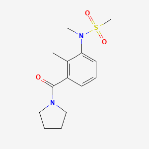 molecular formula C14H20N2O3S B4455555 N-methyl-N-[2-methyl-3-(1-pyrrolidinylcarbonyl)phenyl]methanesulfonamide 