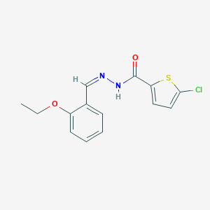 molecular formula C14H13ClN2O2S B445556 5-chloro-N'-(2-ethoxybenzylidene)-2-thiophenecarbohydrazide 