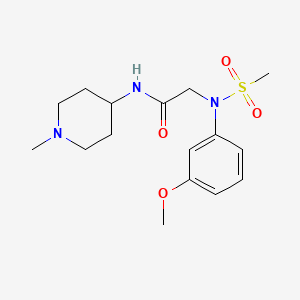 N~2~-(3-methoxyphenyl)-N~1~-(1-methyl-4-piperidinyl)-N~2~-(methylsulfonyl)glycinamide