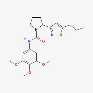 2-(5-propyl-3-isoxazolyl)-N-(3,4,5-trimethoxyphenyl)-1-pyrrolidinecarboxamide