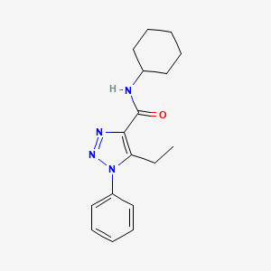 molecular formula C17H22N4O B4455598 N-cyclohexyl-5-ethyl-1-phenyl-1H-1,2,3-triazole-4-carboxamide 