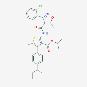 Isopropyl 4-(4-sec-butylphenyl)-2-({[3-(2-chlorophenyl)-5-methyl-4-isoxazolyl]carbonyl}amino)-5-methyl-3-thiophenecarboxylate