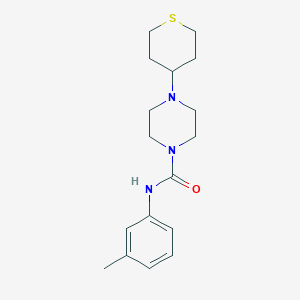 N-(3-methylphenyl)-4-(tetrahydro-2H-thiopyran-4-yl)-1-piperazinecarboxamide