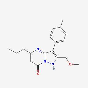 molecular formula C18H21N3O2 B4455665 2-(methoxymethyl)-3-(4-methylphenyl)-5-propylpyrazolo[1,5-a]pyrimidin-7(4H)-one 