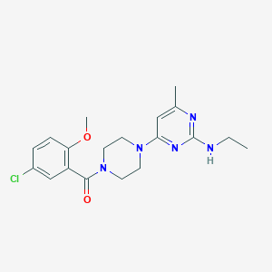 4-[4-(5-chloro-2-methoxybenzoyl)-1-piperazinyl]-N-ethyl-6-methyl-2-pyrimidinamine