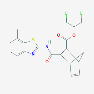 2-Chloro-1-(chloromethyl)ethyl 3-{[(7-methyl-1,3-benzothiazol-2-yl)amino]carbonyl}bicyclo[2.2.1]hept-5-ene-2-carboxylate