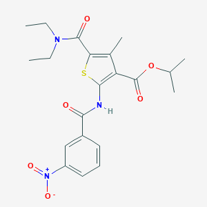 Isopropyl 5-[(diethylamino)carbonyl]-2-({3-nitrobenzoyl}amino)-4-methyl-3-thiophenecarboxylate