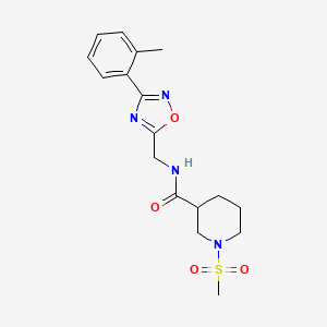 1-METHANESULFONYL-N-{[3-(2-METHYLPHENYL)-1,2,4-OXADIAZOL-5-YL]METHYL}PIPERIDINE-3-CARBOXAMIDE