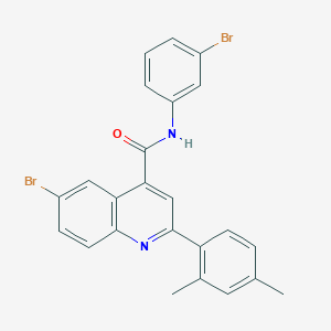 6-bromo-N-(3-bromophenyl)-2-(2,4-dimethylphenyl)quinoline-4-carboxamide