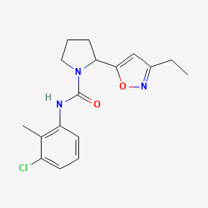 N-(3-chloro-2-methylphenyl)-2-(3-ethyl-1,2-oxazol-5-yl)pyrrolidine-1-carboxamide