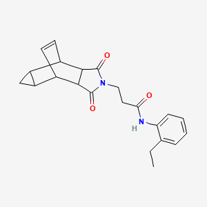 3-(1,3-dioxooctahydro-4,6-ethenocyclopropa[f]isoindol-2(1H)-yl)-N-(2-ethylphenyl)propanamide