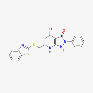 6-[(1,3-benzothiazol-2-ylthio)methyl]-2-phenyl-1H-pyrazolo[3,4-b]pyridine-3,4(2H,7H)-dione