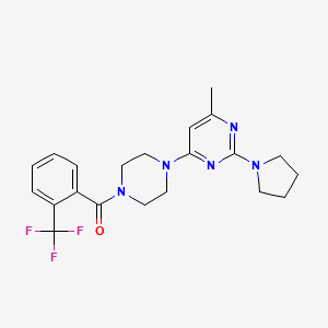 4-methyl-2-(1-pyrrolidinyl)-6-{4-[2-(trifluoromethyl)benzoyl]-1-piperazinyl}pyrimidine