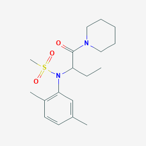 N-(2,5-dimethylphenyl)-N-[1-(1-piperidinylcarbonyl)propyl]methanesulfonamide