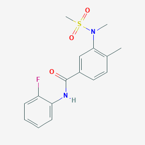 N-(2-fluorophenyl)-4-methyl-3-[methyl(methylsulfonyl)amino]benzamide