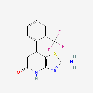 molecular formula C13H10F3N3OS B4455801 2-amino-7-[2-(trifluoromethyl)phenyl]-6,7-dihydro[1,3]thiazolo[4,5-b]pyridin-5(4H)-one 