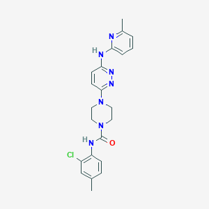 N-(2-chloro-4-methylphenyl)-4-{6-[(6-methyl-2-pyridinyl)amino]-3-pyridazinyl}-1-piperazinecarboxamide