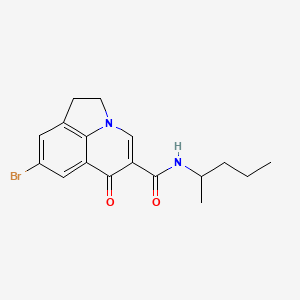 molecular formula C17H19BrN2O2 B4455828 8-bromo-N-(1-methylbutyl)-6-oxo-1,2-dihydro-6H-pyrrolo[3,2,1-ij]quinoline-5-carboxamide 