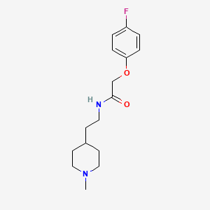 2-(4-fluorophenoxy)-N-[2-(1-methylpiperidin-4-yl)ethyl]acetamide