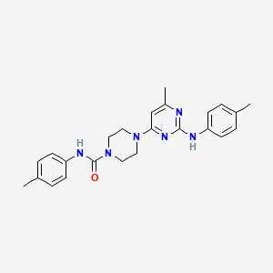 4-{6-methyl-2-[(4-methylphenyl)amino]-4-pyrimidinyl}-N-(4-methylphenyl)-1-piperazinecarboxamide